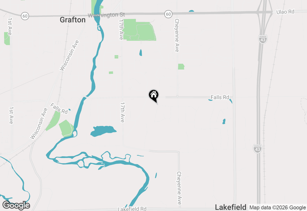 Map of 1907 N Teton Trl, Grafton, WI 53024