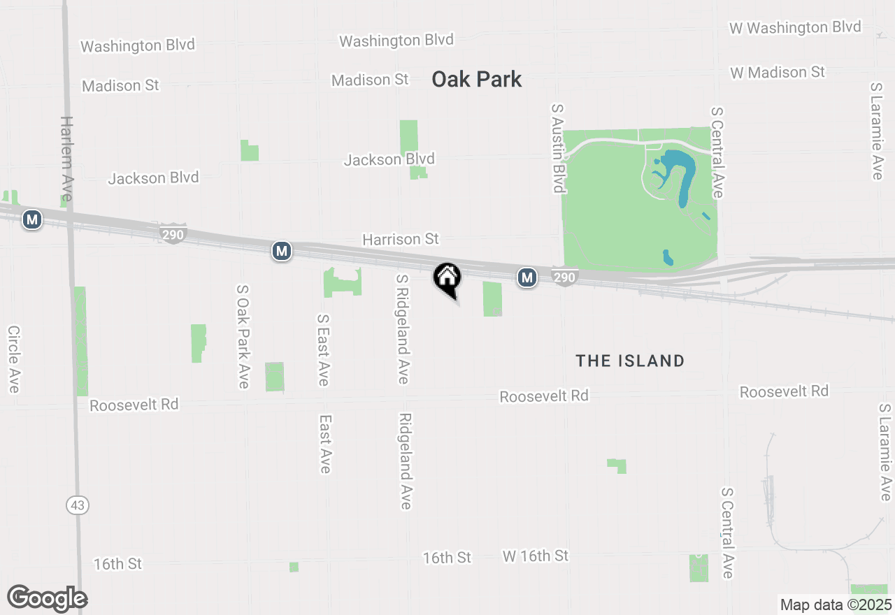 Map of 1036 Highland Avenue, Oak Park, IL 60304