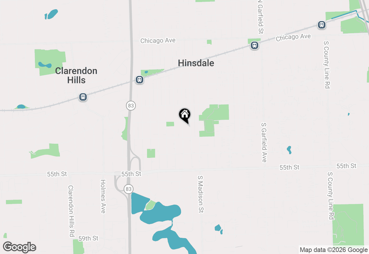 Map of 715 S Monroe Street, Hinsdale, IL 60521