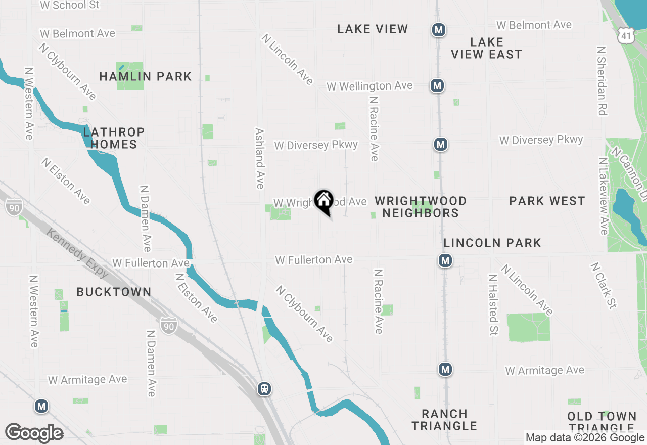 Map of (Address confidential), Chicago, Illinois 60614