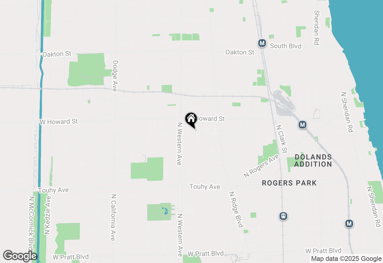 Map of 7519 N Claremont Avenue #2S, Chicago, IL 60645