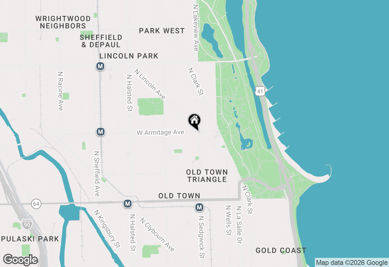 Map of 415 W Armitage Avenue #GF, Chicago, IL 60614