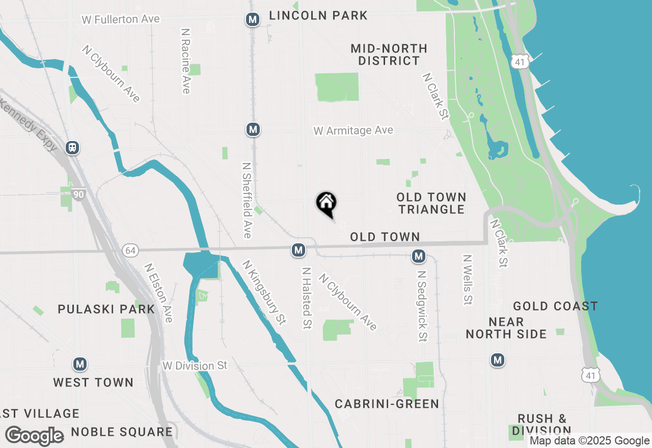 Map of 1649 N Burling Street #A, Chicago, IL 60614