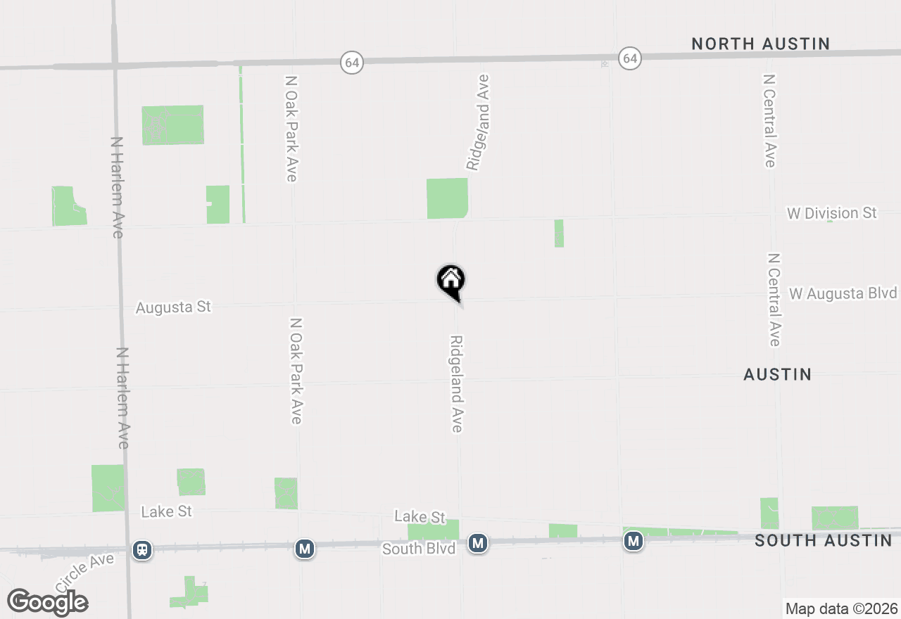 Map of 639 N Ridgeland Avenue, Oak Park, IL 60302