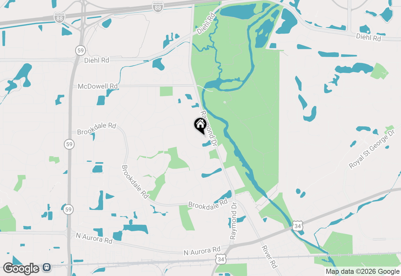 Map of 1345 Queensgreen Circle, Naperville, IL 60563