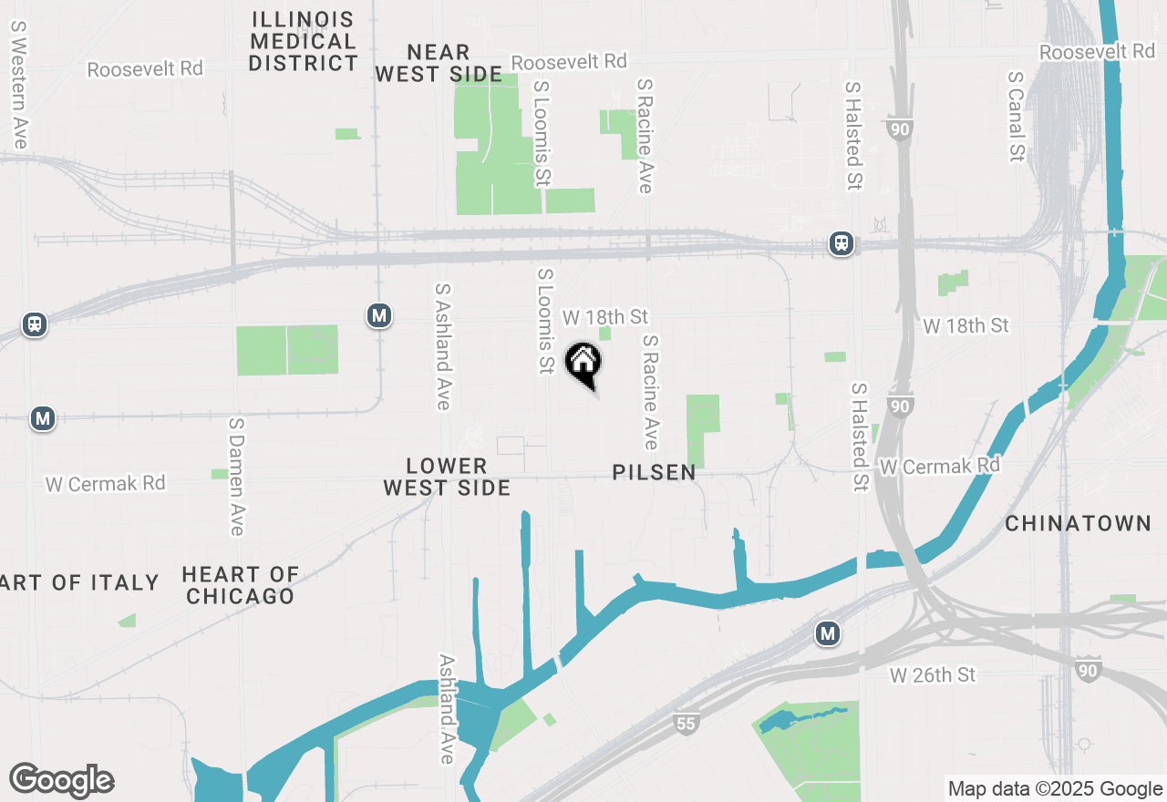 Map of 1319 W Cullerton Street #3R, Chicago, IL 60608