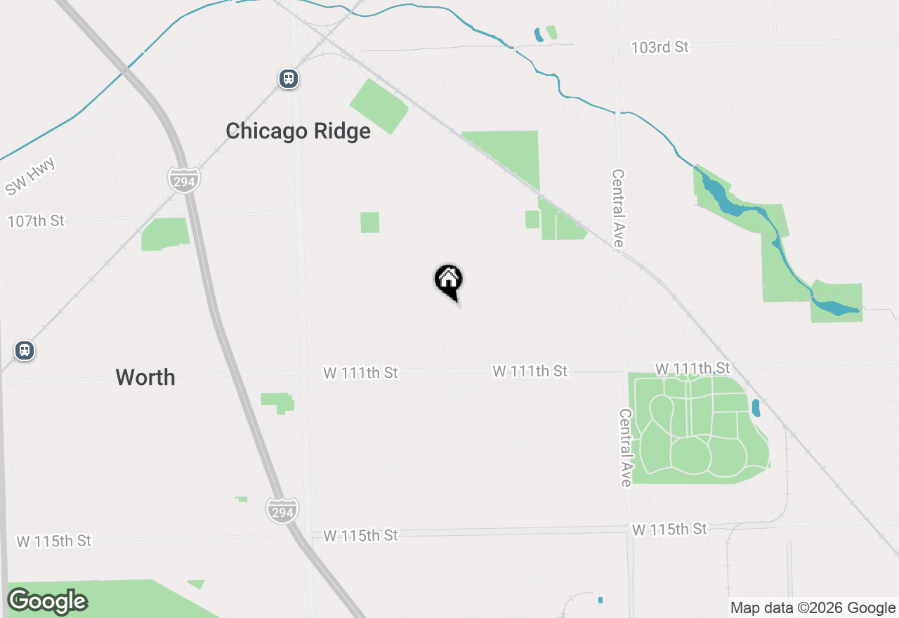 Map of 10925 Mcvicker Avenue, Chicago Ridge, IL 60415