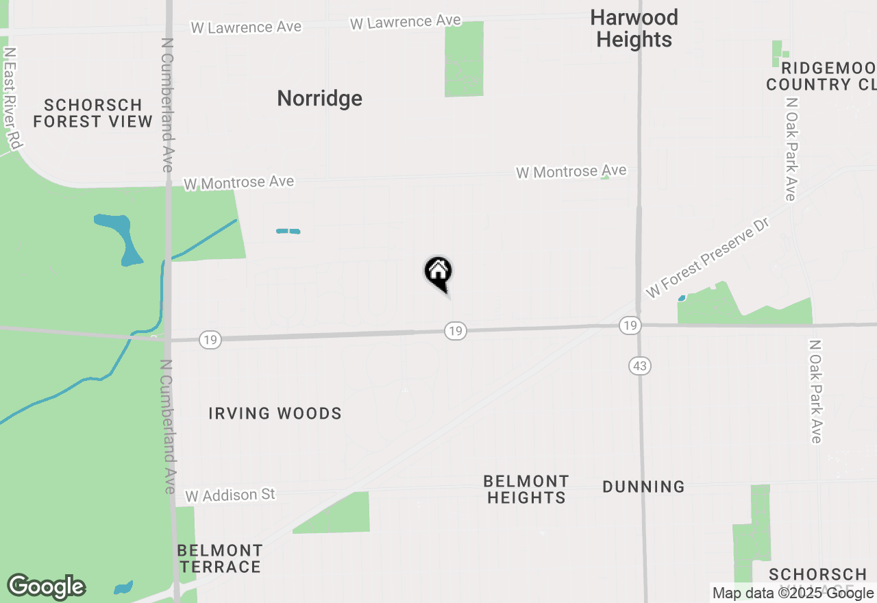 Map of 4042 N Overhill Avenue, Norridge, IL 60706