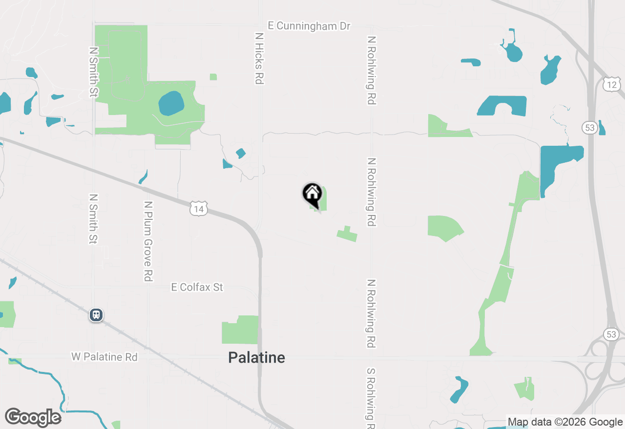 Map of 441 N Macarthur Drive, Palatine, IL 60074