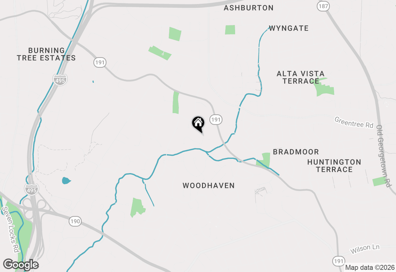 Map of 8710 Fernwood Road, Bethesda, MD 20817