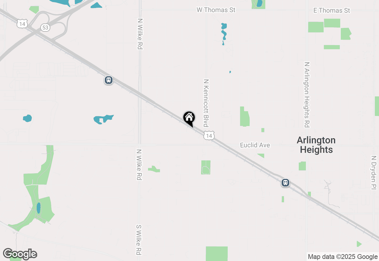 Map of 1118 W Hawthorne Street #D, Arlington Heights, IL 60005