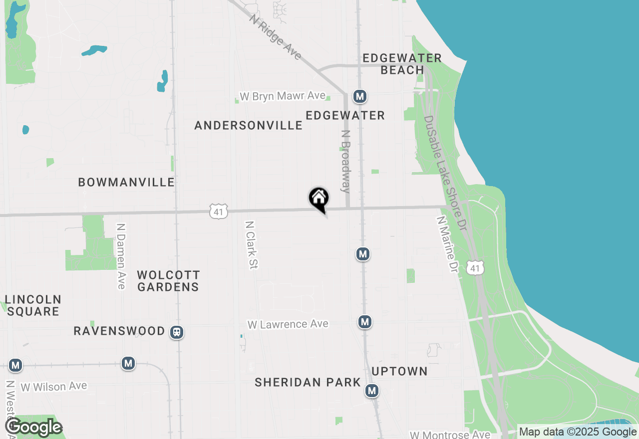 Map of 1264 W Winona Street #2B, Chicago, IL 60640