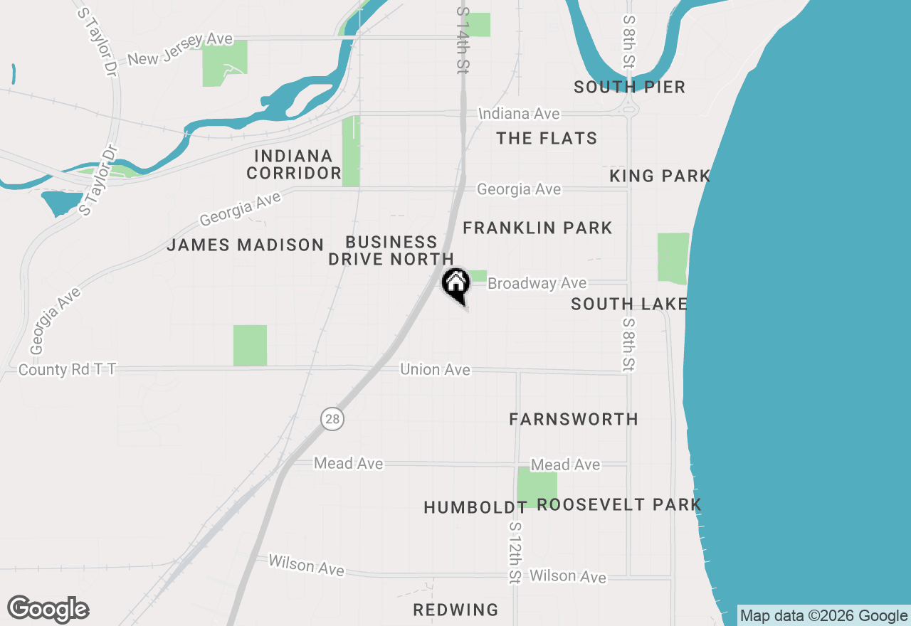 Map of 1744 S S 14th St, Sheboygan, WI 53081