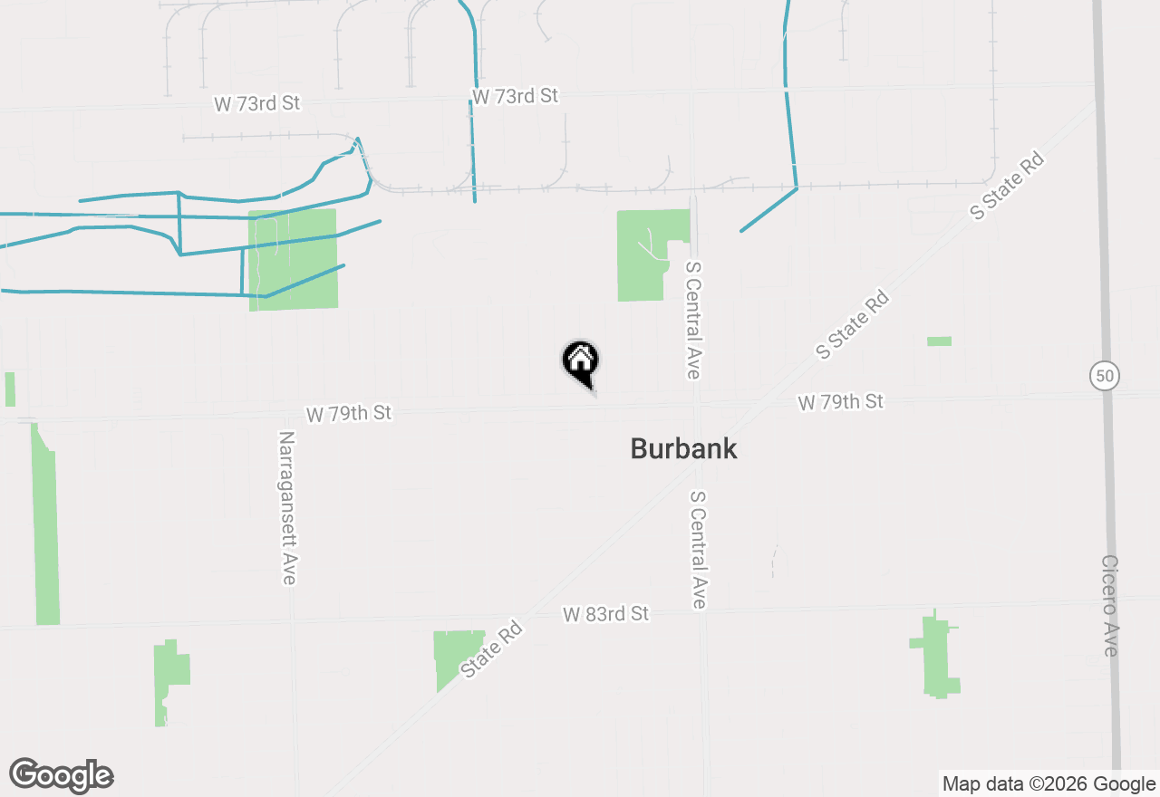 Map of 5822 W 79th Street, Burbank, IL 60459