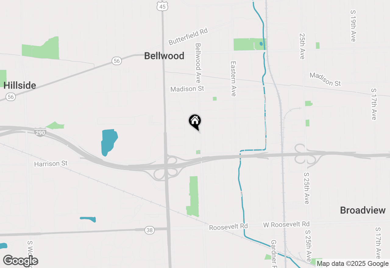 Map of 1030 Park Place, Bellwood, IL 60104