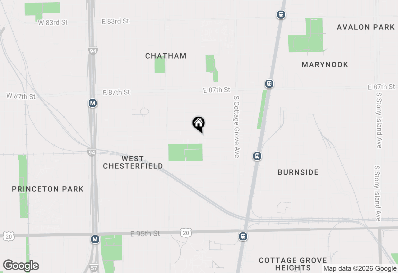 Map of 547 E 89th Place, Chicago, IL 60619