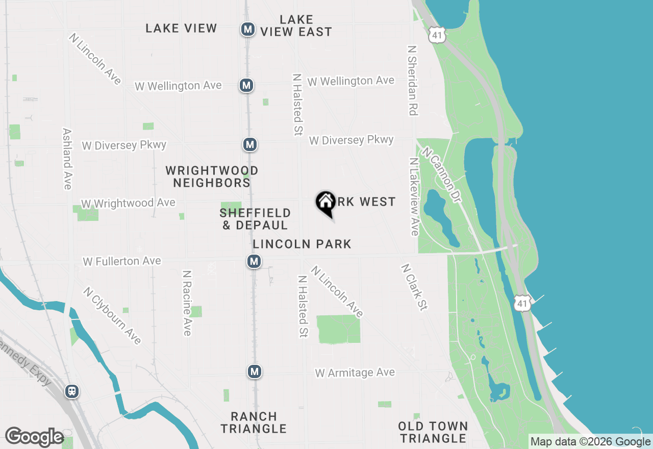 Map of 2468 N Orchard Street #M-S, Chicago, IL 60614