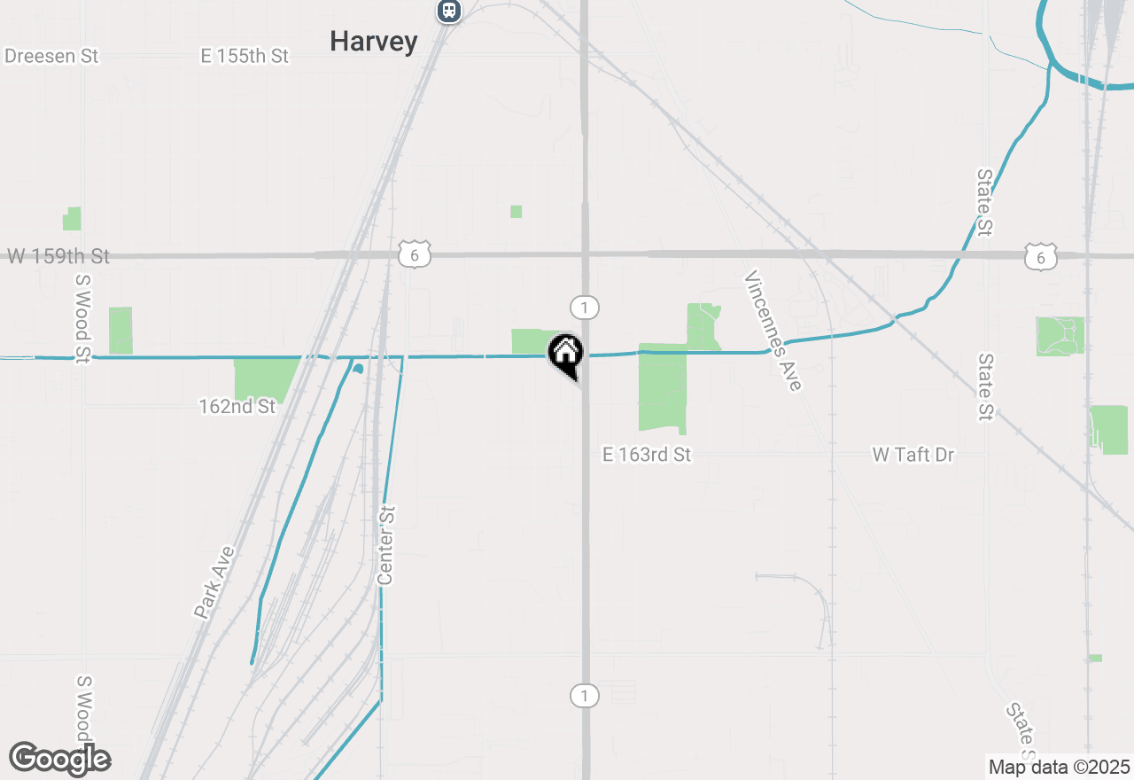 Map of 16137 Woodbridge Avenue, Harvey, IL 60426