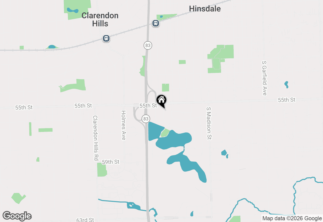 Map of 5524 S Quincy Street, Hinsdale, IL 60521