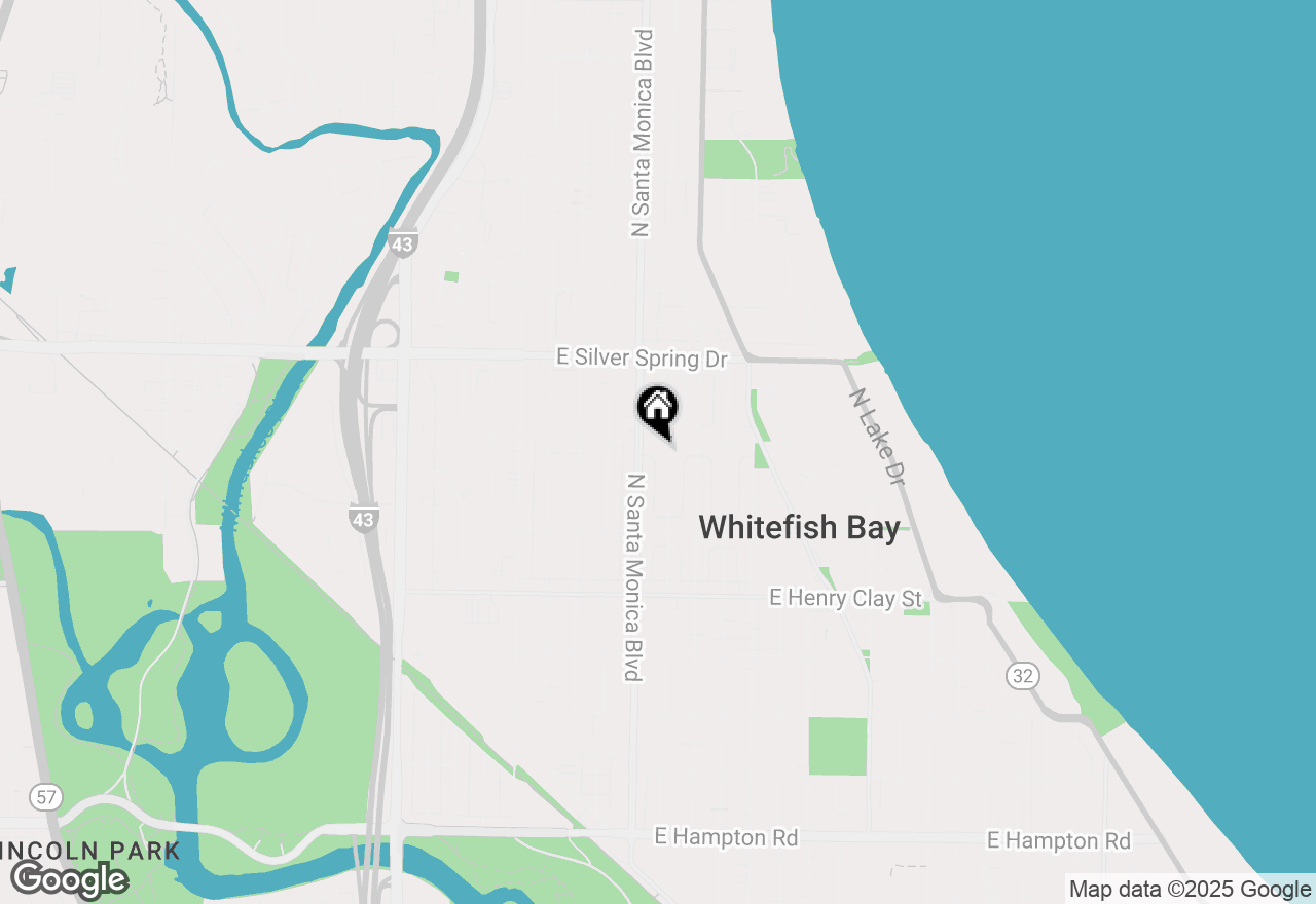 Map of 5457 N Berkeley Blvd, Whitefish Bay, WI 53217
