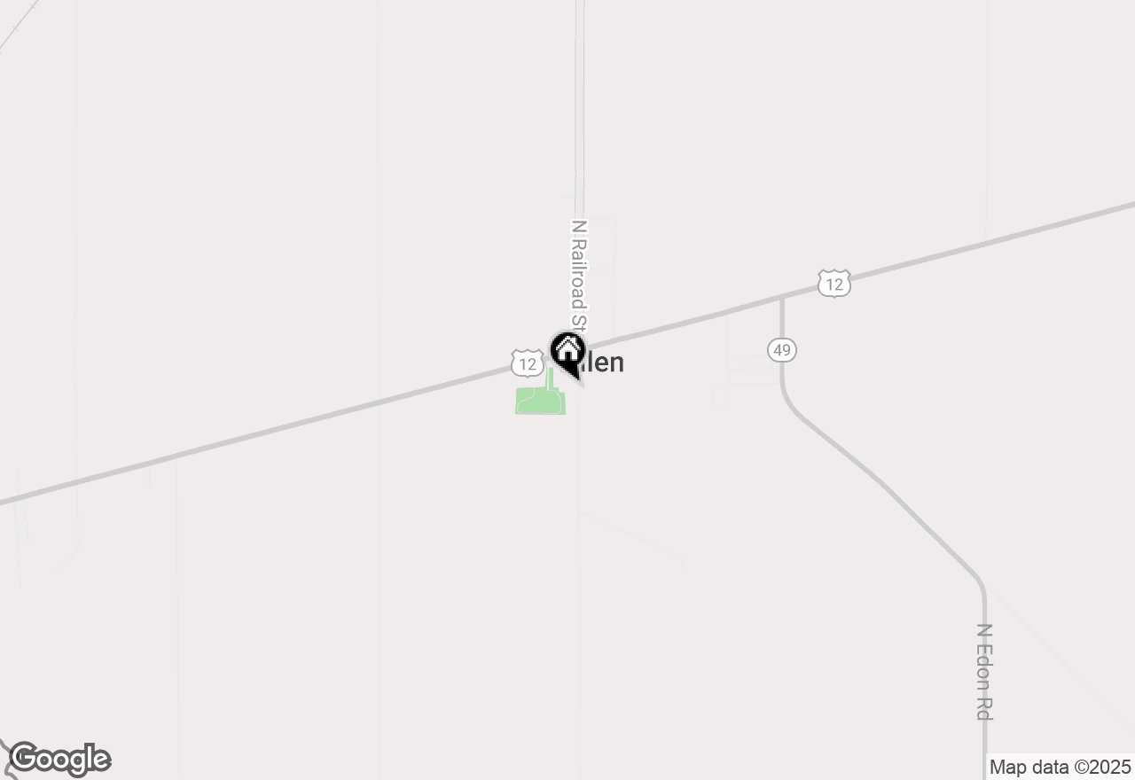 Map of 116 S Railroad Street, Allen, MI 49227