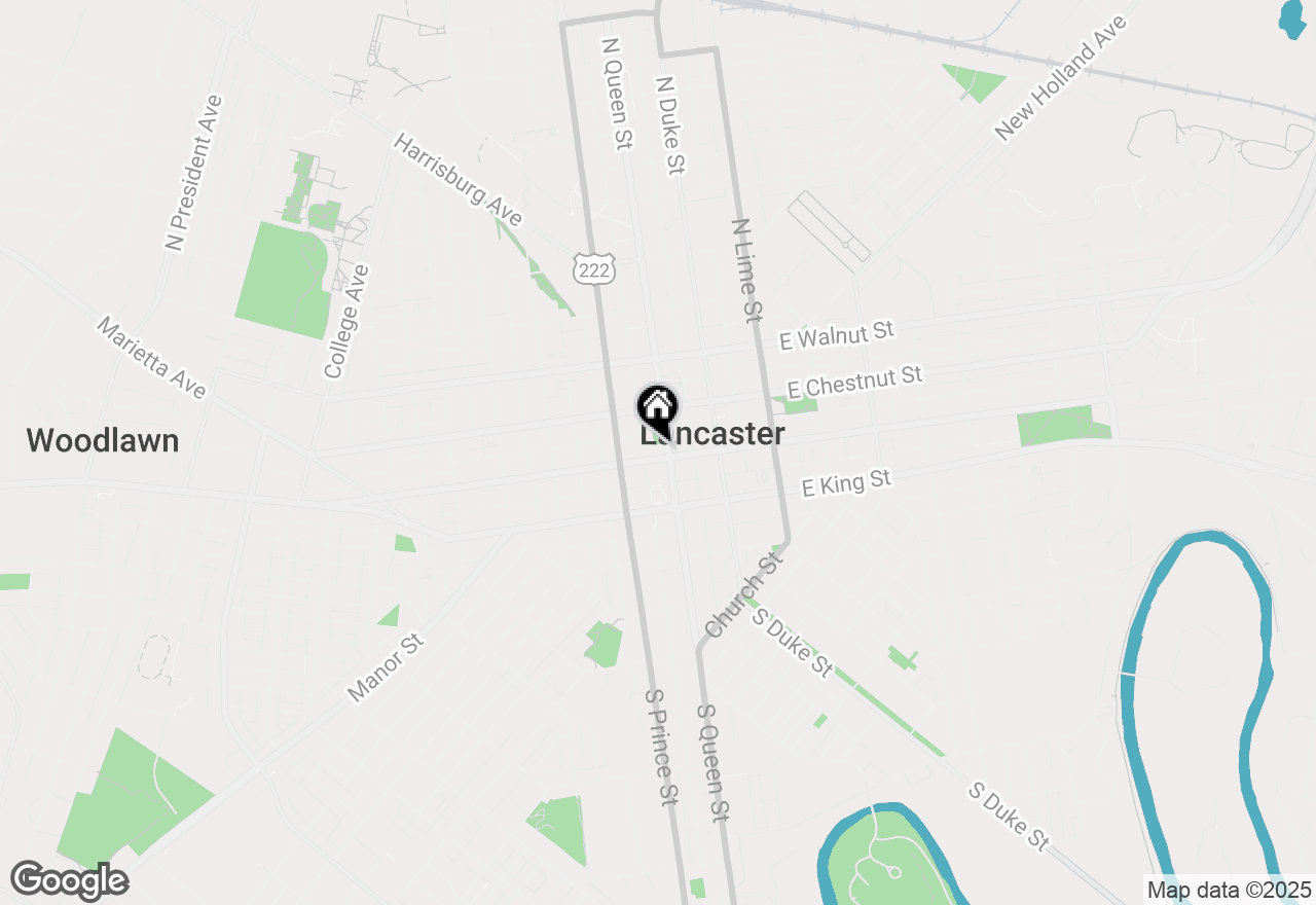 Map of 100 N Queen Street, Lancaster, PA 17603
