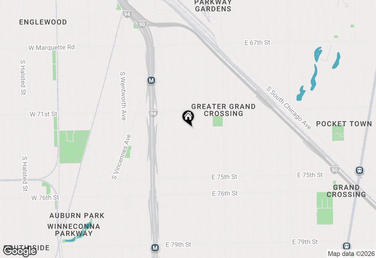 Map of 7202 S Indiana Avenue #1R, Chicago, IL 60619