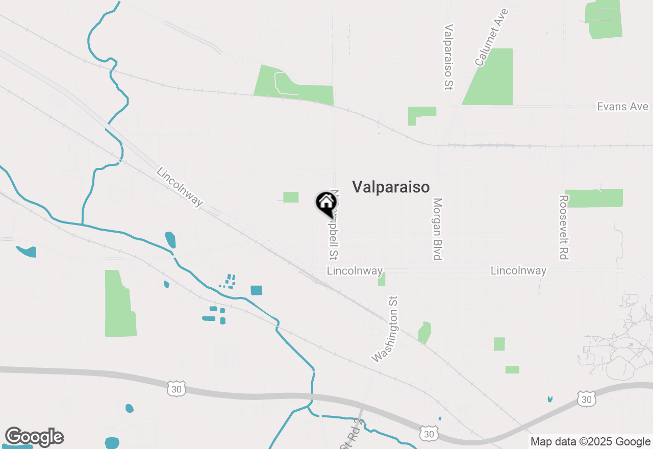 Map of 453 Chestnut Street, Valparaiso, IN 46385