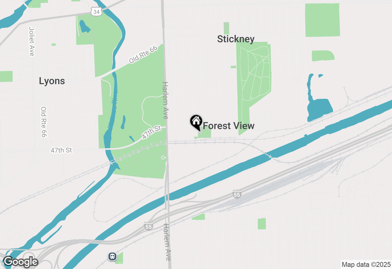 Map of 4617 Wenonah Avenue, Forest View, IL 60402