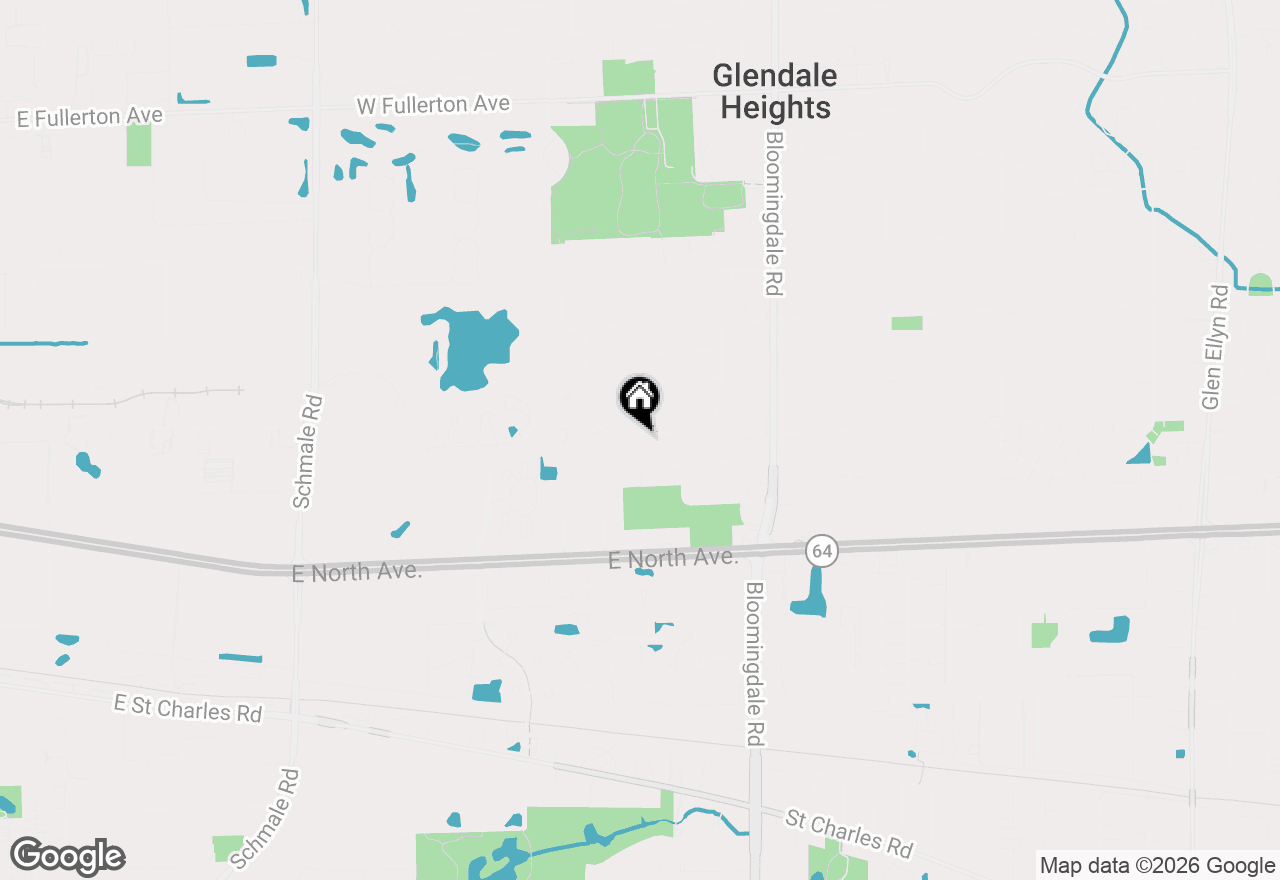 Map of 85 Glen Hill Drive, Glendale Heights, IL 60139