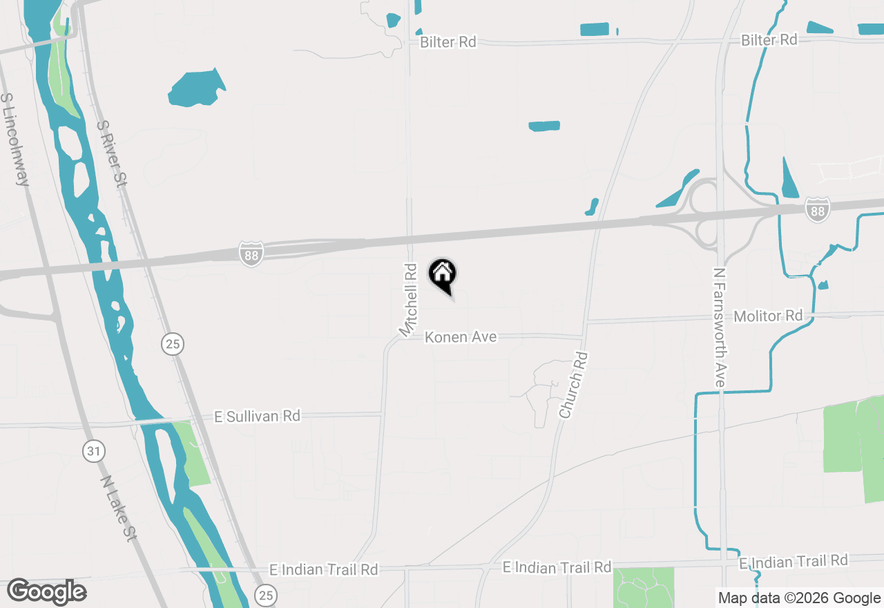 Map of 684 Schomer Road, Aurora, IL 60505