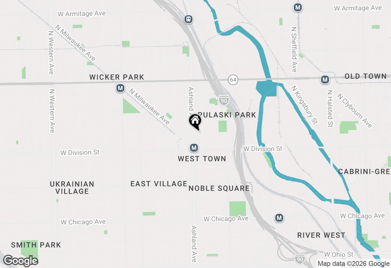 Map of 1257 N Ashland Avenue #403, Chicago, IL 60622