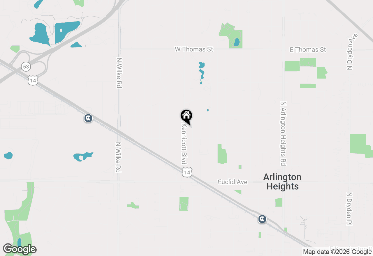 Map of 931 N Kennicott Avenue, Arlington Heights, IL 60004