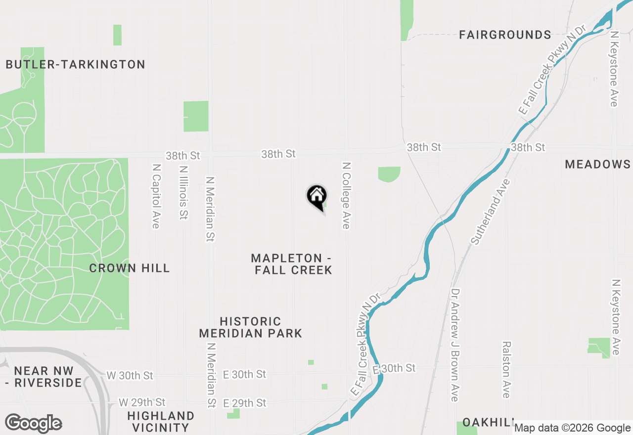 Map of 548 Central Court N, Indianapolis, IN 46205