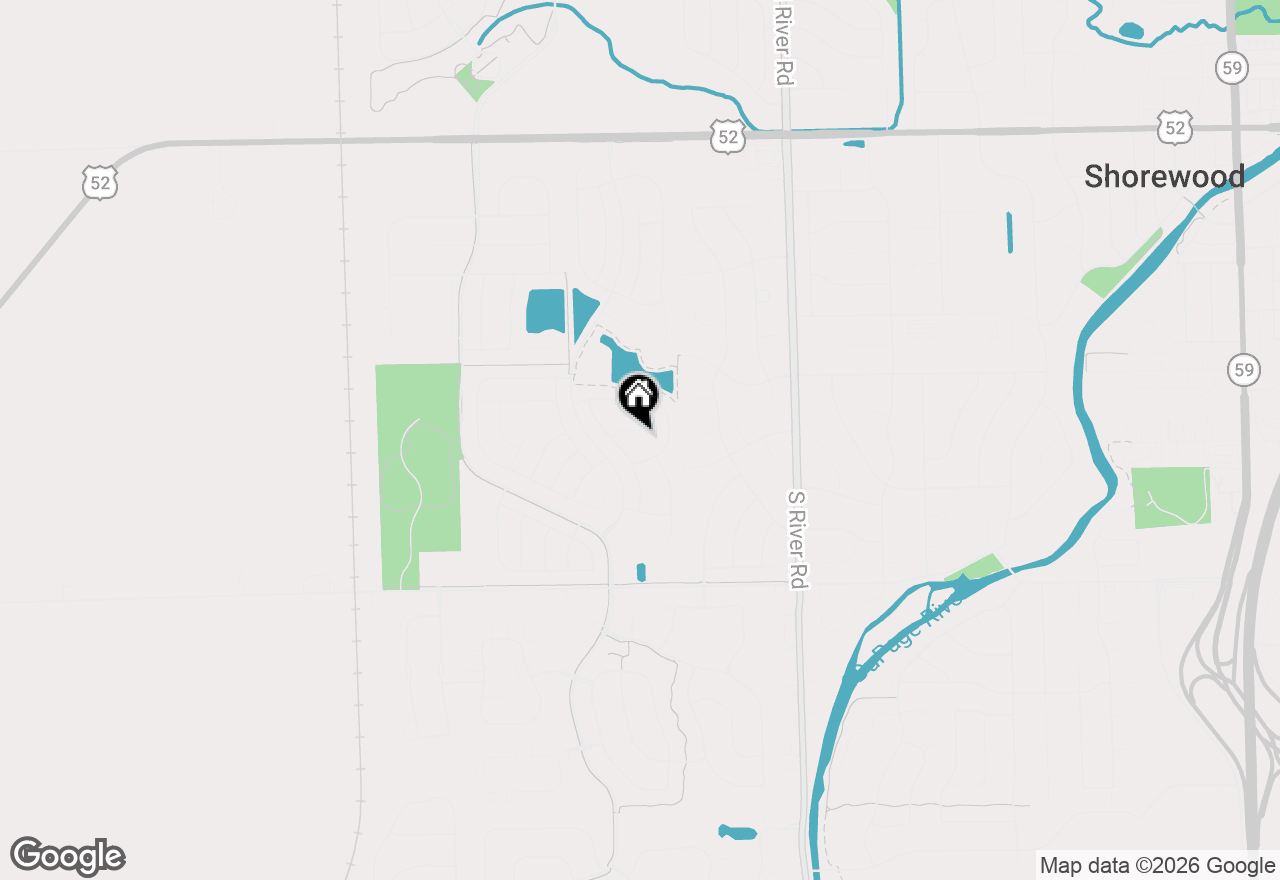 Map of 1315 Illinois Court, Shorewood, IL 60404