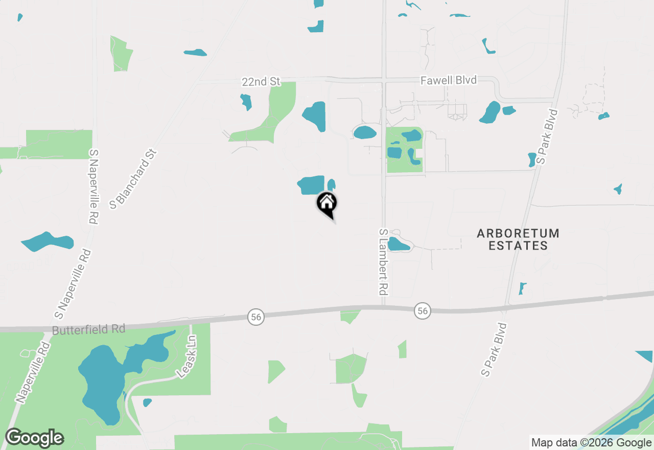 Map of 1903 Cheshire Lane, Wheaton, IL 60189