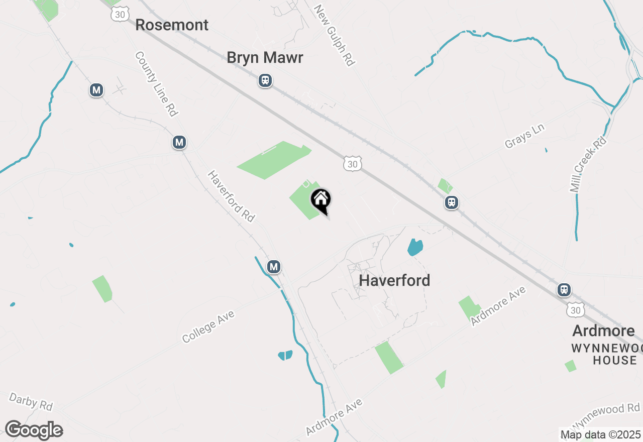 Map of 622 Walnut Lane, Haverford, PA 19041