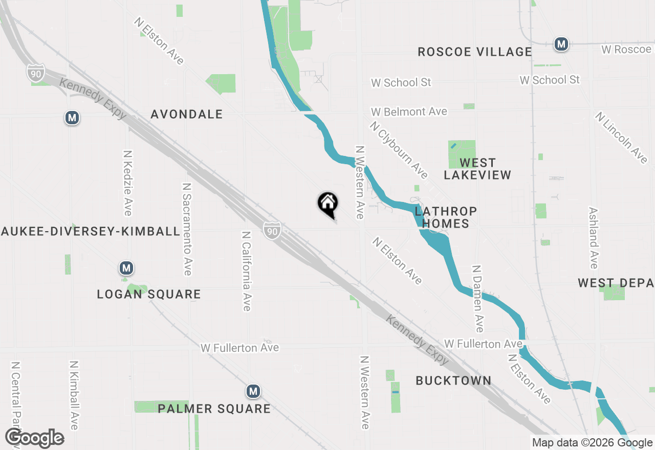 Map of 2508 W Diversey Avenue #2E, Chicago, IL 60647