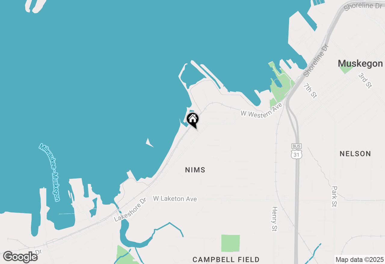 Map of 1396 Lakeshore Court, Muskegon, MI 49441