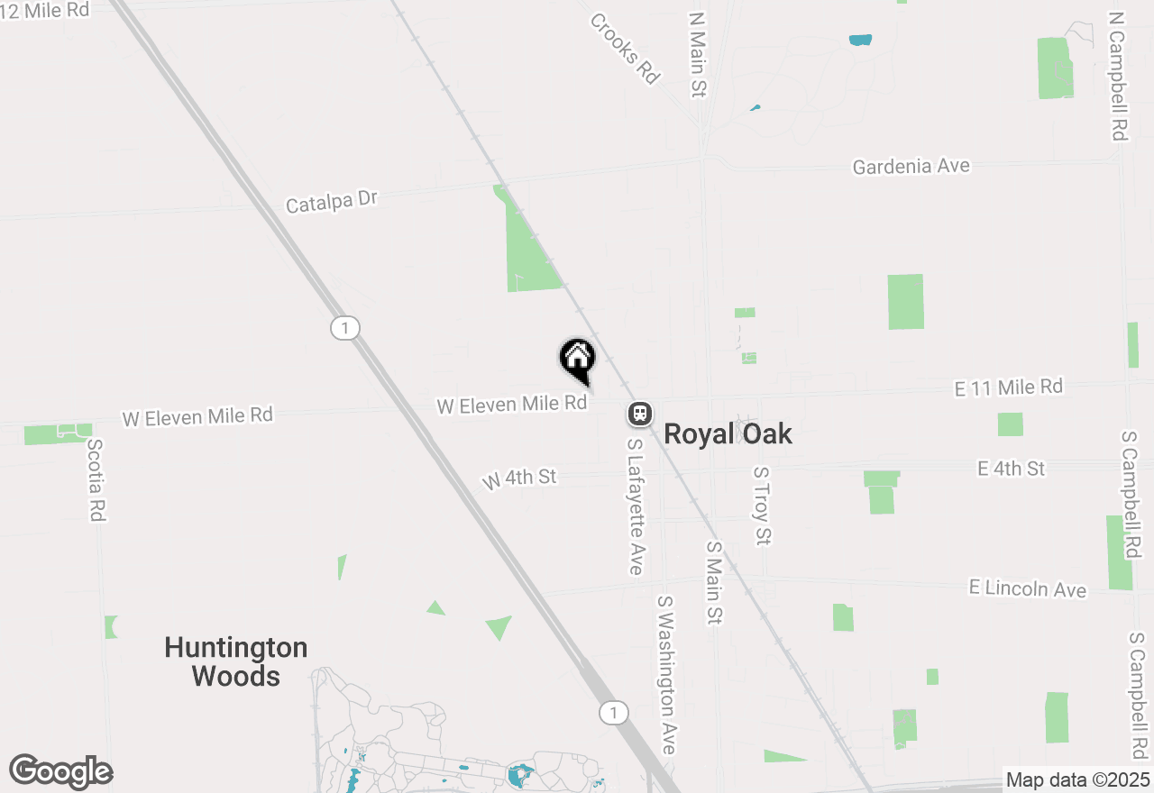 Map of 642 W 11 Mile Road, Royal Oak, MI 48067