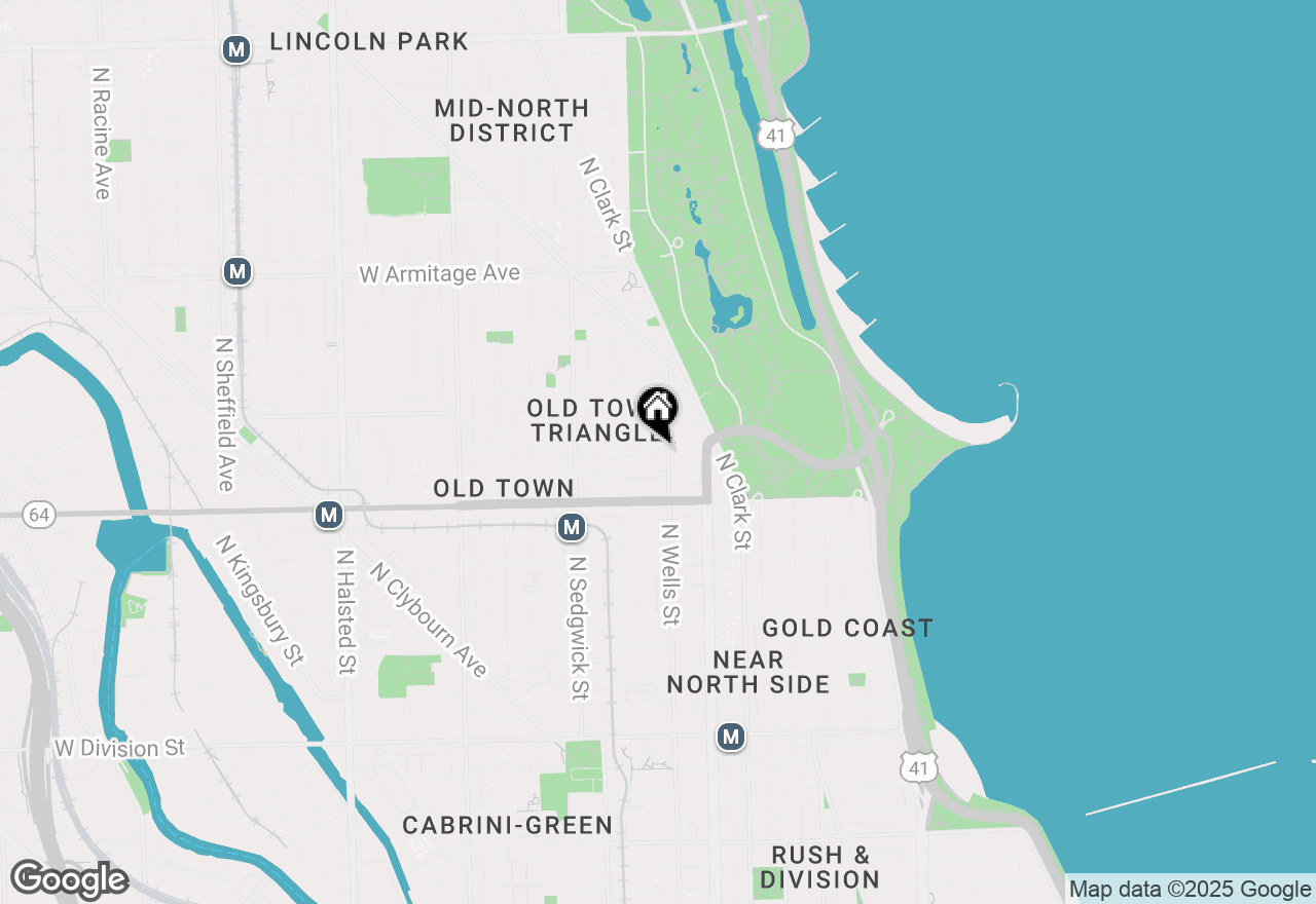 Map of 205 W Eugenie Street #F, Chicago, IL 60614