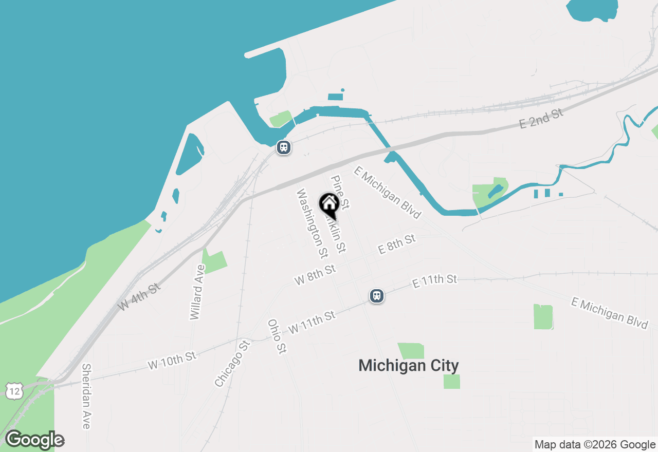 Map of 525 Franklin Street #3, Michigan City, IN 46360