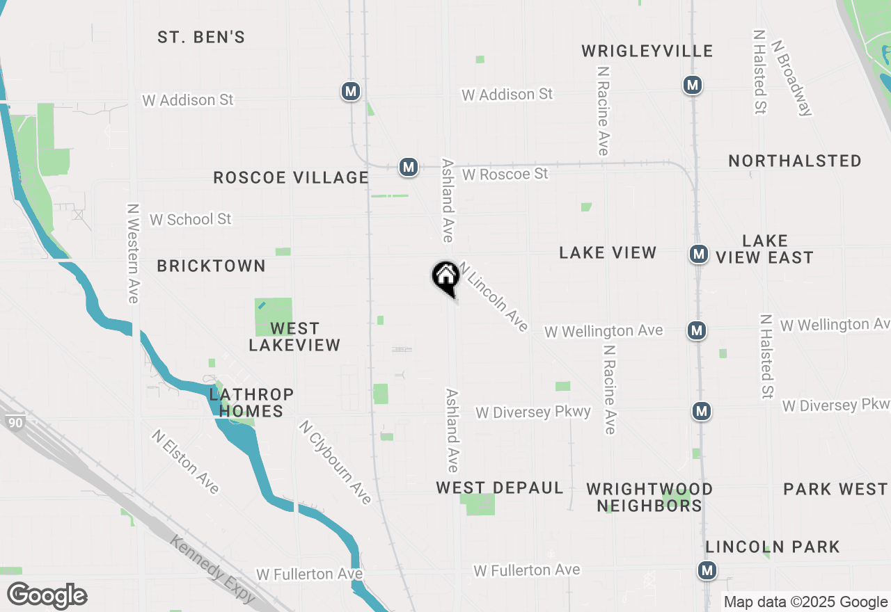 Map of 3040 N Ashland Avenue #1R, Chicago, IL 60618