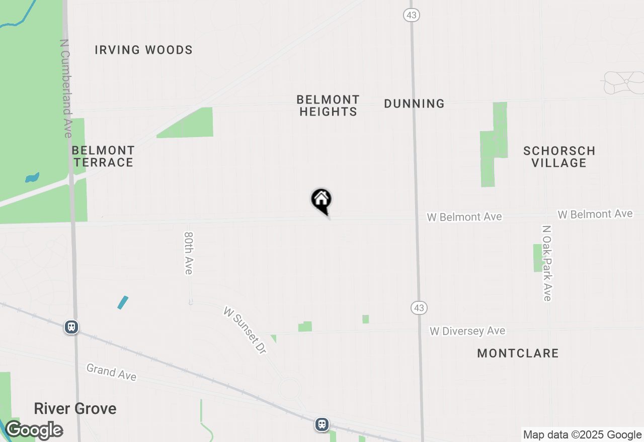 Map of 7517 W Belmont Avenue #3W, Chicago, IL 60634