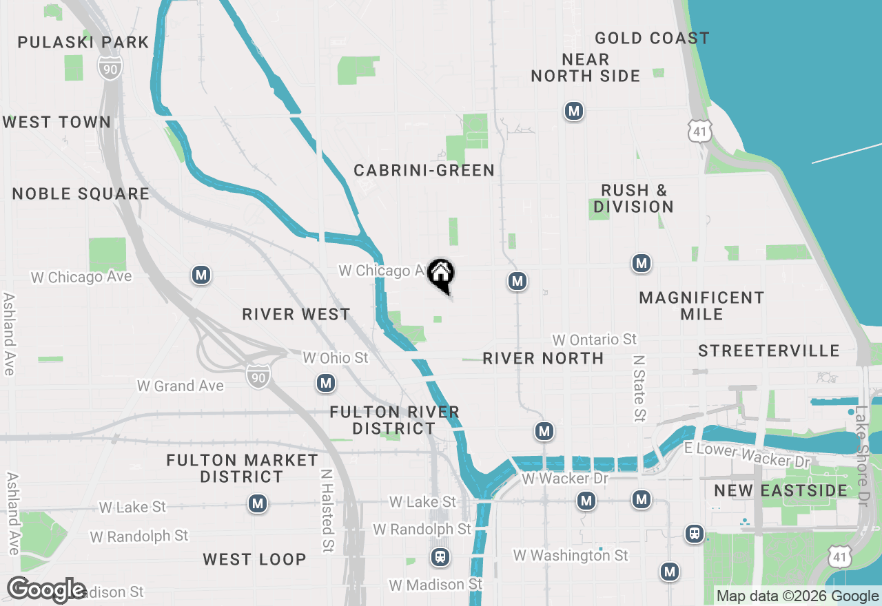 Map of 446 W Huron Street, Chicago, IL 60654
