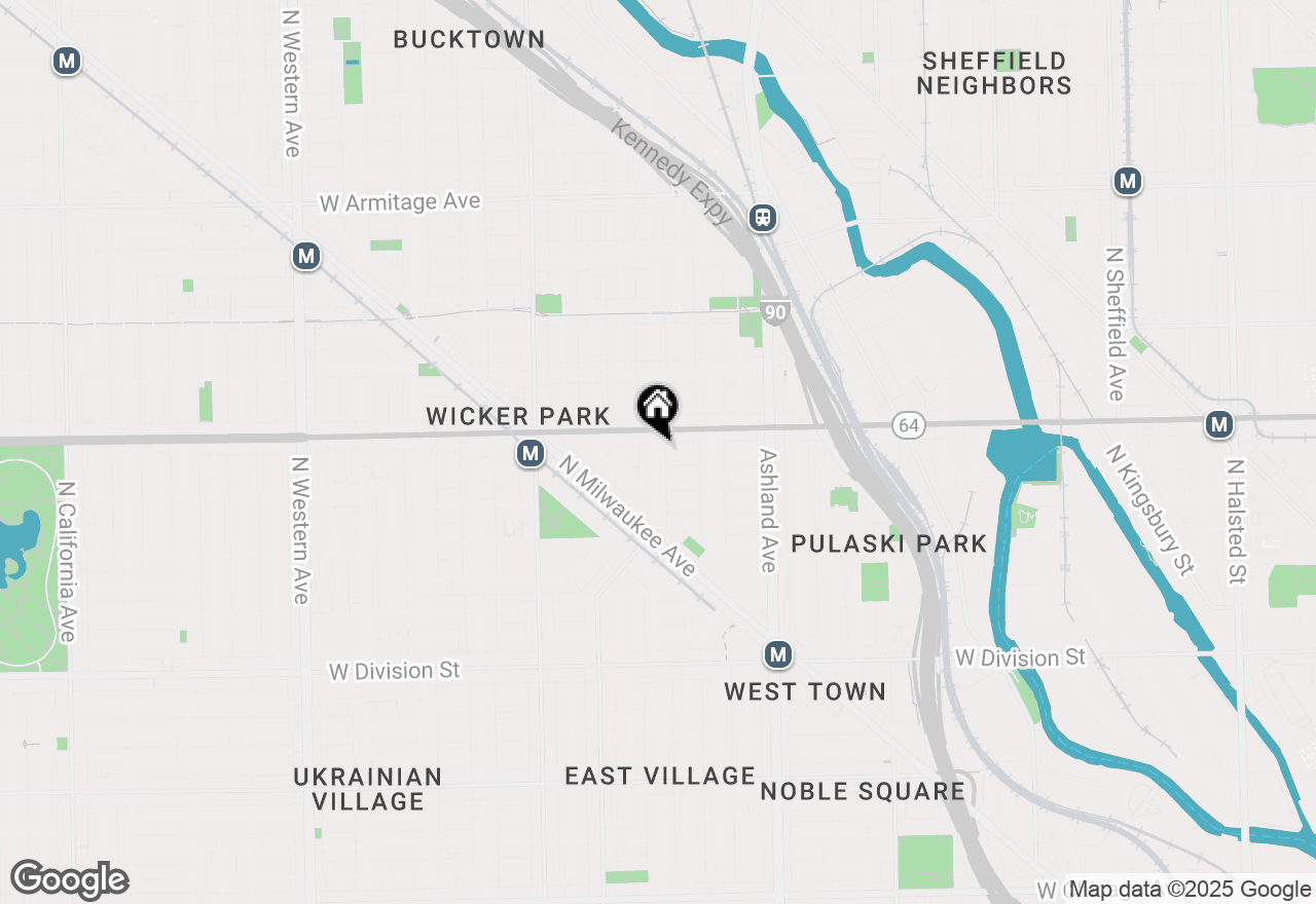 Map of 1758 W Pierce Avenue, Chicago, IL 60622