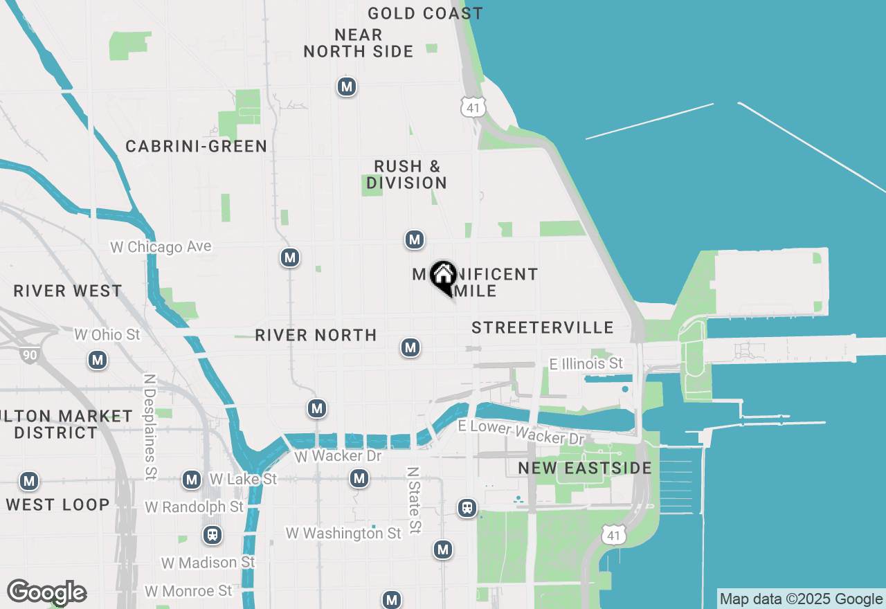 Map of (Address confidential), Chicago, Illinois 60611