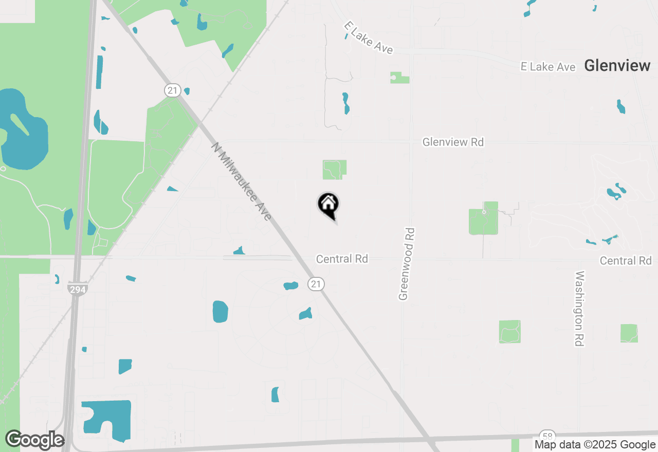 Map of 617 Meadow Drive, Glenview, IL 60025