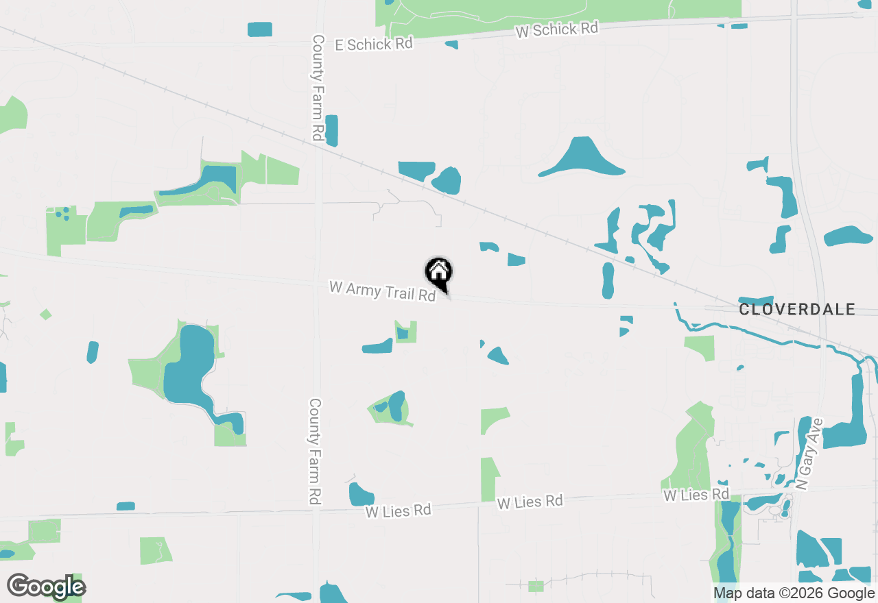 Map of 1390 N Merrimac Lane, Hanover Park, IL 60133