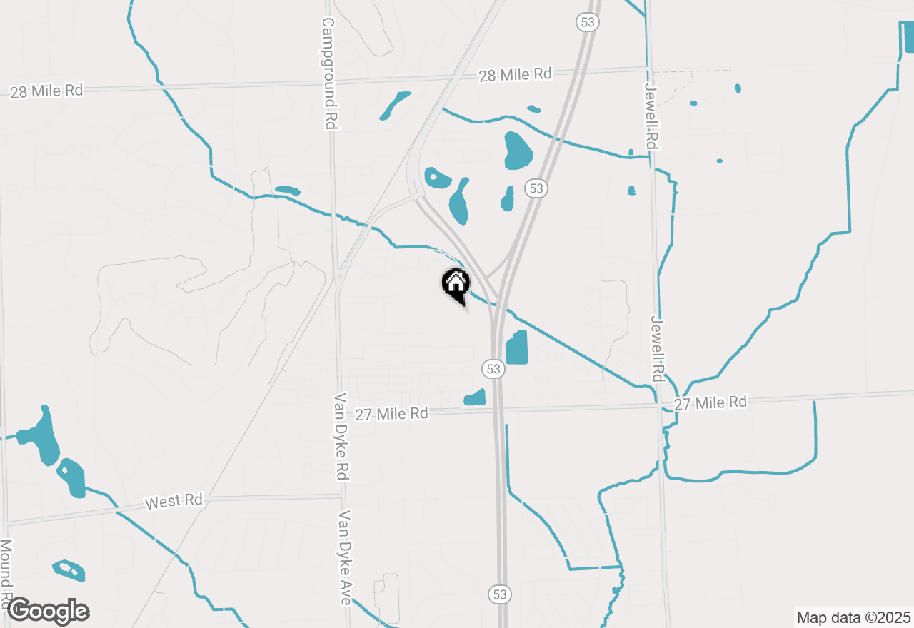 Map of 8657 Pioneer Street, Washington, MI 48094